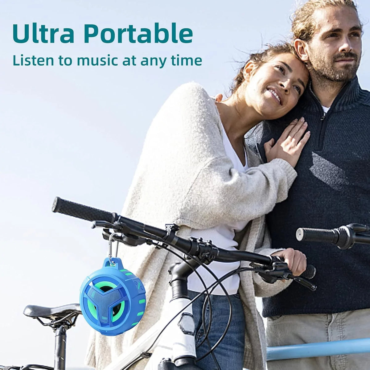 '- Speakers, Bluetooth Light with Speaker, Portable Floating Wireless Pool, Hiking, Small Kayak for Playtime Men, Waterproof for Gifts EBODA Blue 24H Beach, Shower Light Boys Accessories, IPX7