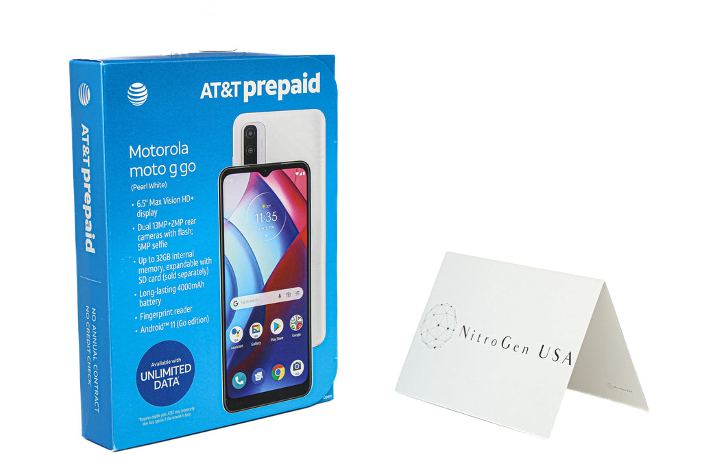 '- 6.5" Motorola Moto Smartphone XT2163-7 G 4G 32GB/2GB Go Android White-