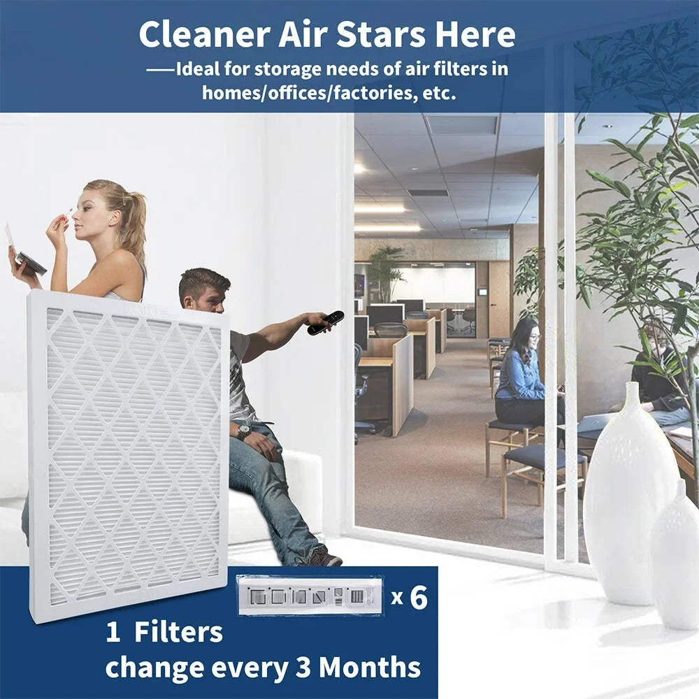 6-Pack MPR RSFDIYA Reusable Filter AC 16x25x1, MERV13 Air Air Furnace HVAC 1800 Filters