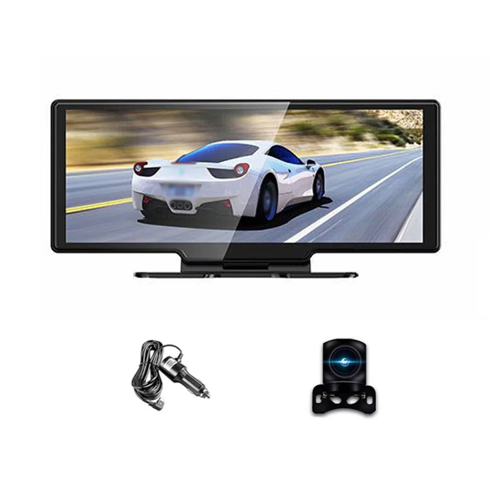 Monitor WiFi Recording for Support Recorder G-Sensing Calling Driving Loop Hands-Free Touchscreen 10.26 Android Rear Built-in DVR Camera Shinysix Parking Auto Dash Carplay 4K Inch Front with &