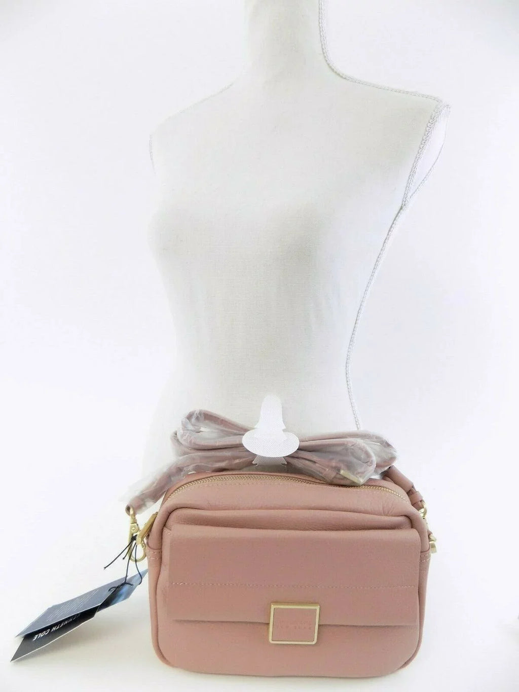 New Handbag Cole York Dark Pink Crossbody Christie Zip Gold Kenneth Leather