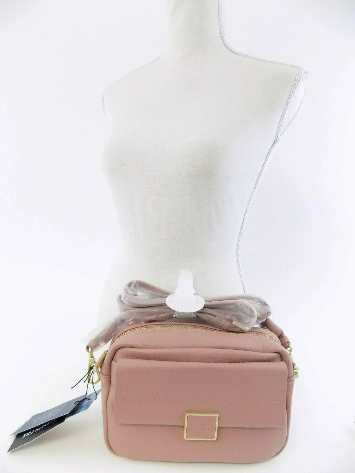 New Handbag Cole York Dark Pink Crossbody Christie Zip Gold Kenneth Leather