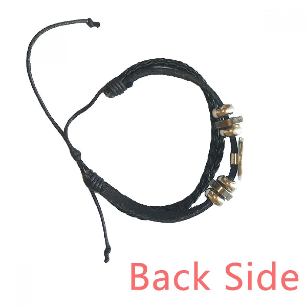 Wristband Pattern Charging Rope Braided Plug Cable Woven Leather Corn Bracelet Cable