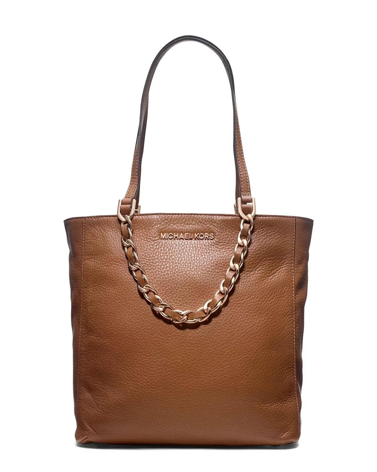 Medium Tote Luggage Leather Kors Harper Michael North South Brown