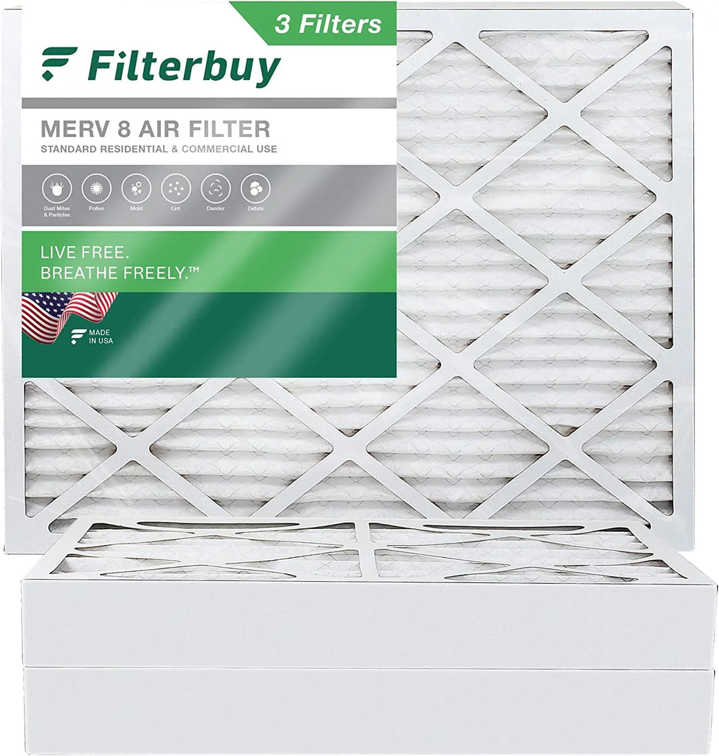 Filters (3-Pack) Furnace Air 8 Pleated 10x16x4 AC Filterbuy HVAC MERV