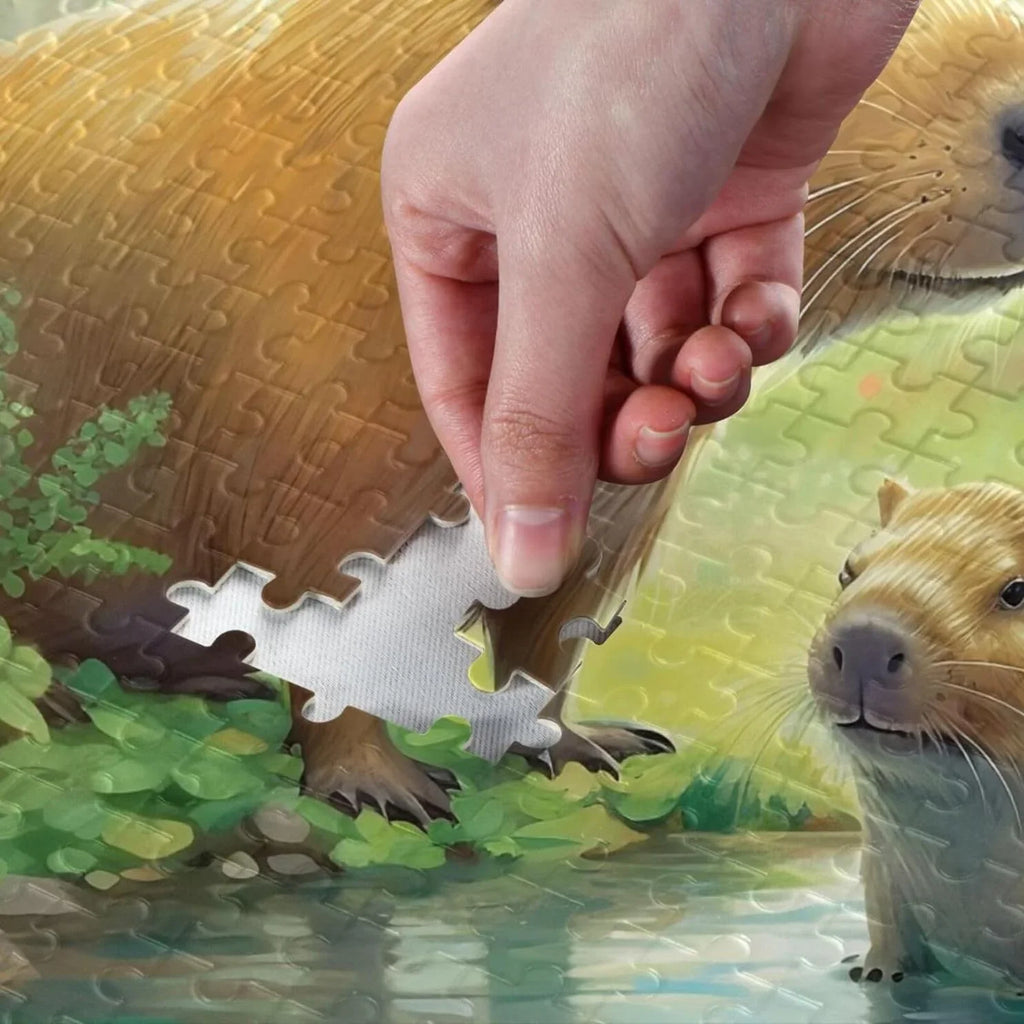 Puzzle, Game Fun Puzzle Parents Zigsaw Capybara Material for Challenging Family Brain Adults, Jigsaw Family PCS Wood Composite Paper Bag, Kids Gift 1000 Exercise with Storage Friends for