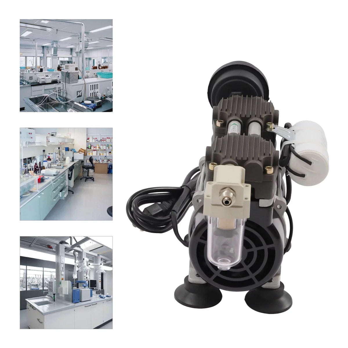 Pump Air Free with Vacuum 100W Oilless Filter 95Kpa Pump Oil Vacuum Industrial
