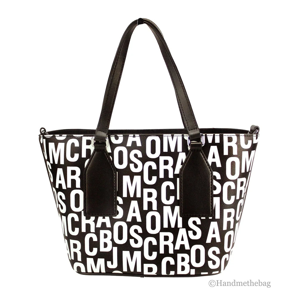 Monogram Leather Small Tote White Bag Marc Saffiano Black Crossbody Print Jacobs