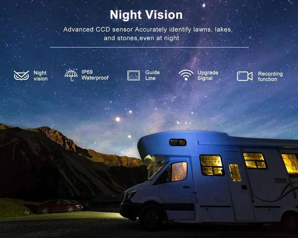 Monitor Truck/RV-B4C Backup 7'' ZEROXCLUB Wireless for Camera HD 1080P Digital Truck/Semi-Trailer/Box System Kit Waterproof Rear View DVR IP69 Camera