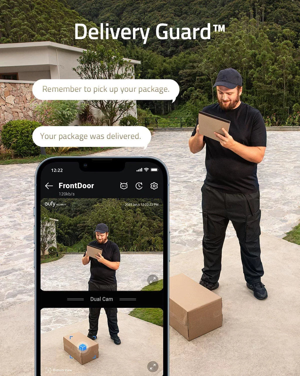 Camera Doorbell ,Delivery eufy Anker (Wired) Guard Chime,2K with Video Dual Security