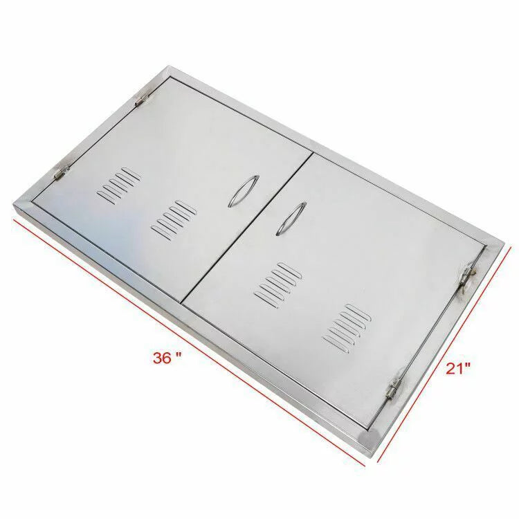 Outdoor Steel Cabinet Kitchen Doors BBQ 21" 36" Doors Island x Stainless Access