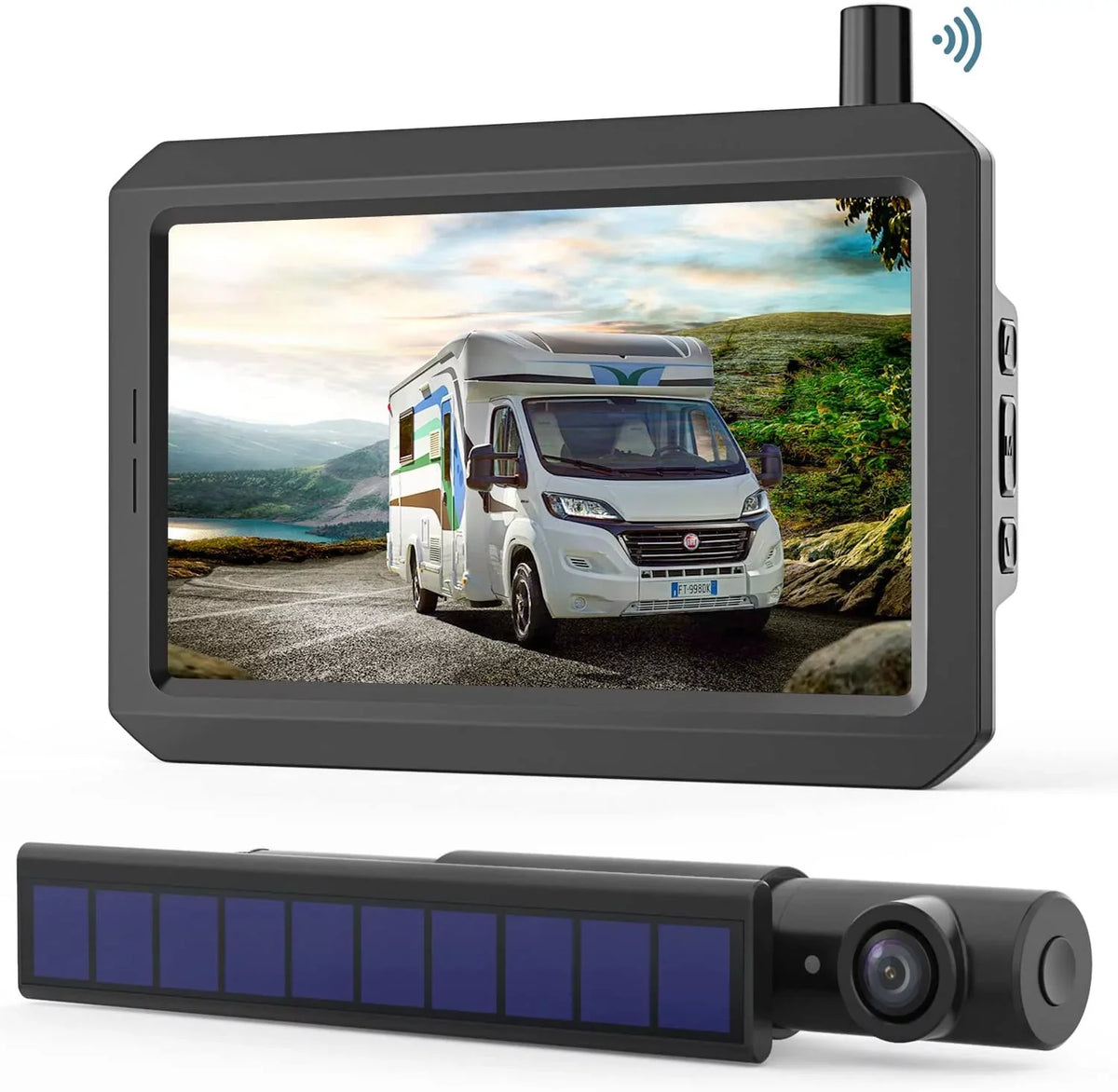 Monitor for Reverse Camera Installation, Back Supports Wireless True Truck, Systems Camera Wireless for DIY for Solar 5" Up HD RV 2 Camera Backup Car/Trailer/Pickup/Mini SunGo2
