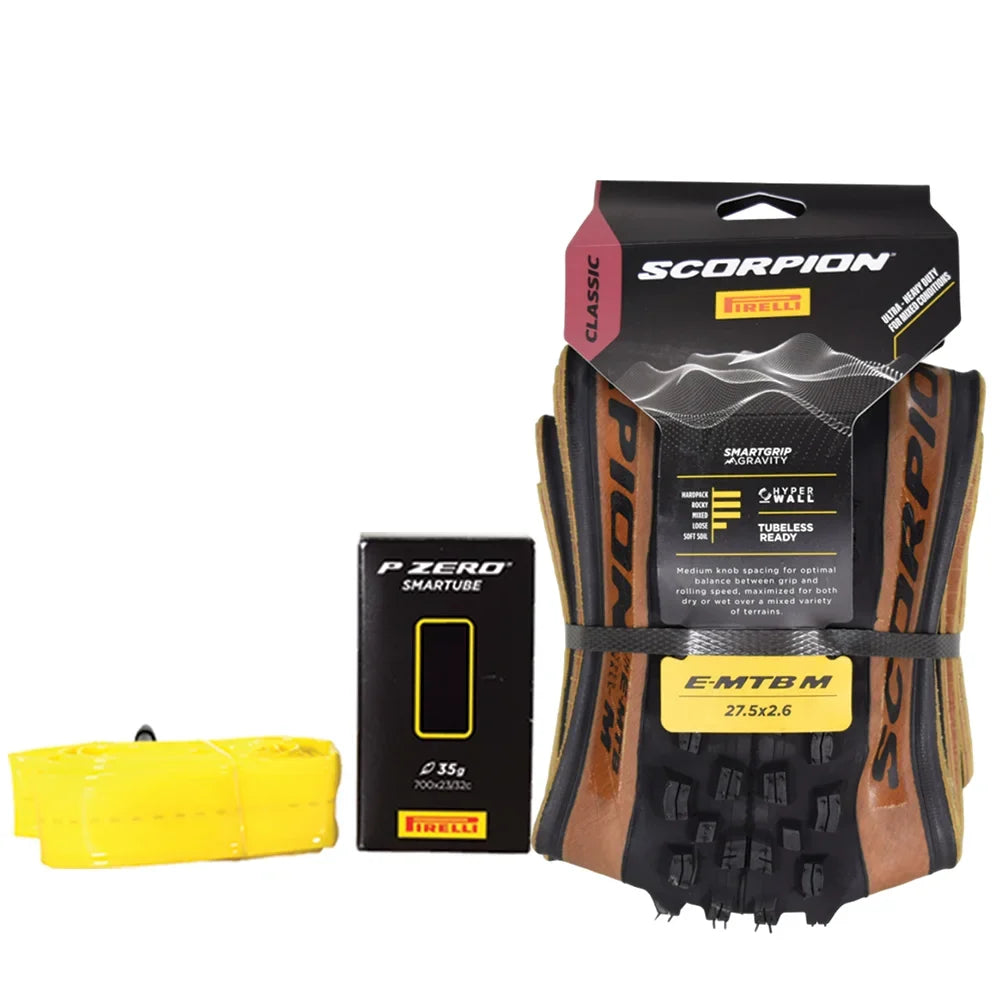 '+ 2.6 MTB, Tubeless E-Bike 23/32-622 x E-MTB Ready Terrain, Mountain Scorpion E-Mountain Enduro SmarTUBE Tire, for Use, Mixed and Clincher Trail Bike Versatile TLR 29 Bicycle Pirelli Tire M
