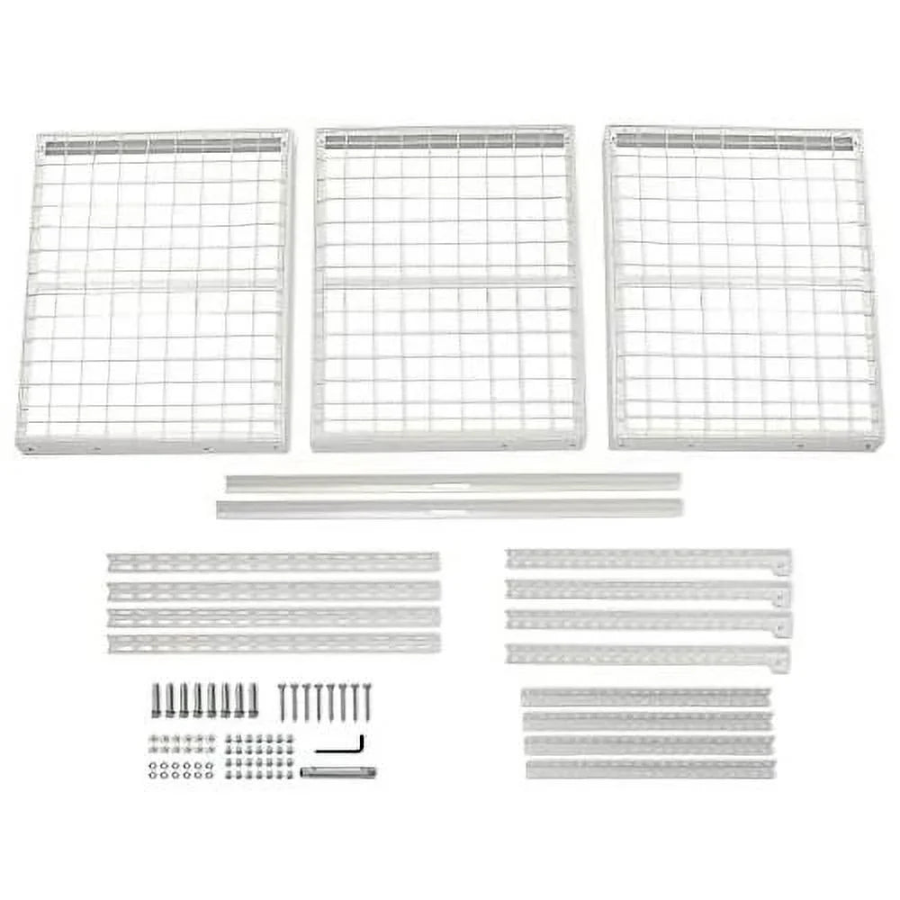 Organization 3X6 Storage Garage Overhead White Adjustable Mounted Racks Rack Shelf Garage Ceiling Storage Ceiling