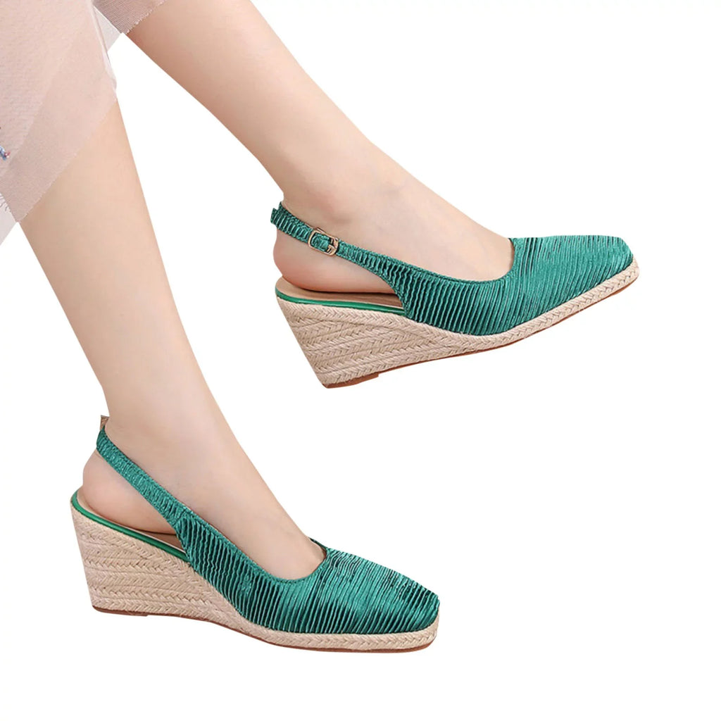 Sandal New Toe Linen Sketches Cap Sandals for Fisherman Sandals Wedge Espadrilles Flop Elegant Women High Size Women 12 Summer Espadrilles Sandals Silk Women Shoes Flip Women's Dressy Straw Heels