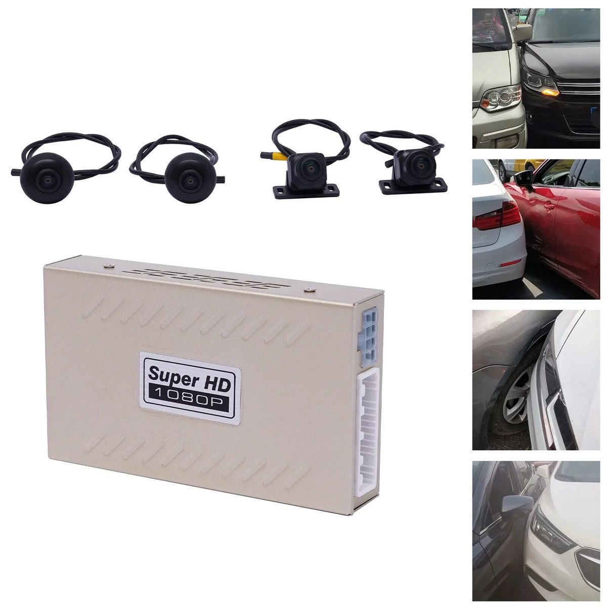 4 Universal Camera Rear View Panoramic System 1080P Kit OUKANING Panoramic Car Car 360° Recorder DVR Cameras