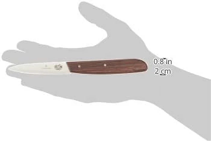 3 Knife Point Serrated in. Rosewood Wood, Steel Spear Victorinox Stainless Kitchen with Blade Paring Handle