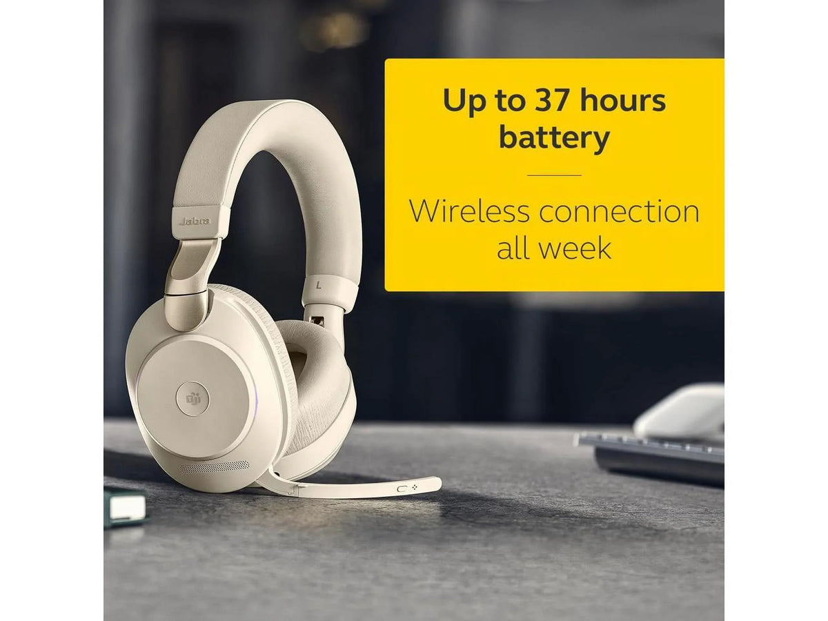 USB-C Headphones / Headset Stereo Music Wireless - Beige Teams Evolve2 MS 85 Jabra -