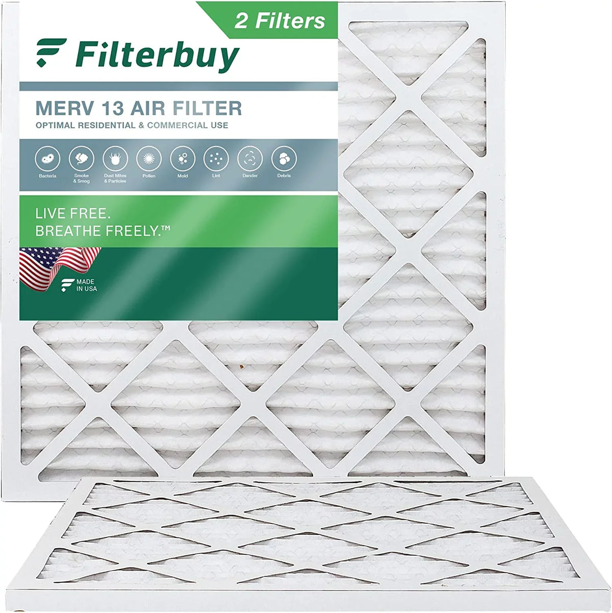14x14x1 Furnace Filters MERV 13 HVAC Filterbuy AC Air (2-Pack) Pleated