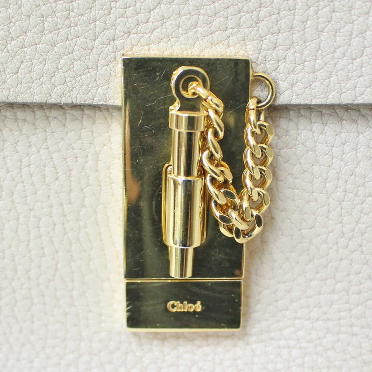 Beige BRB01000000002558 Chain Ladies Shoulder Leather Pre-Owned Bag Chloe (Fair) Chloé