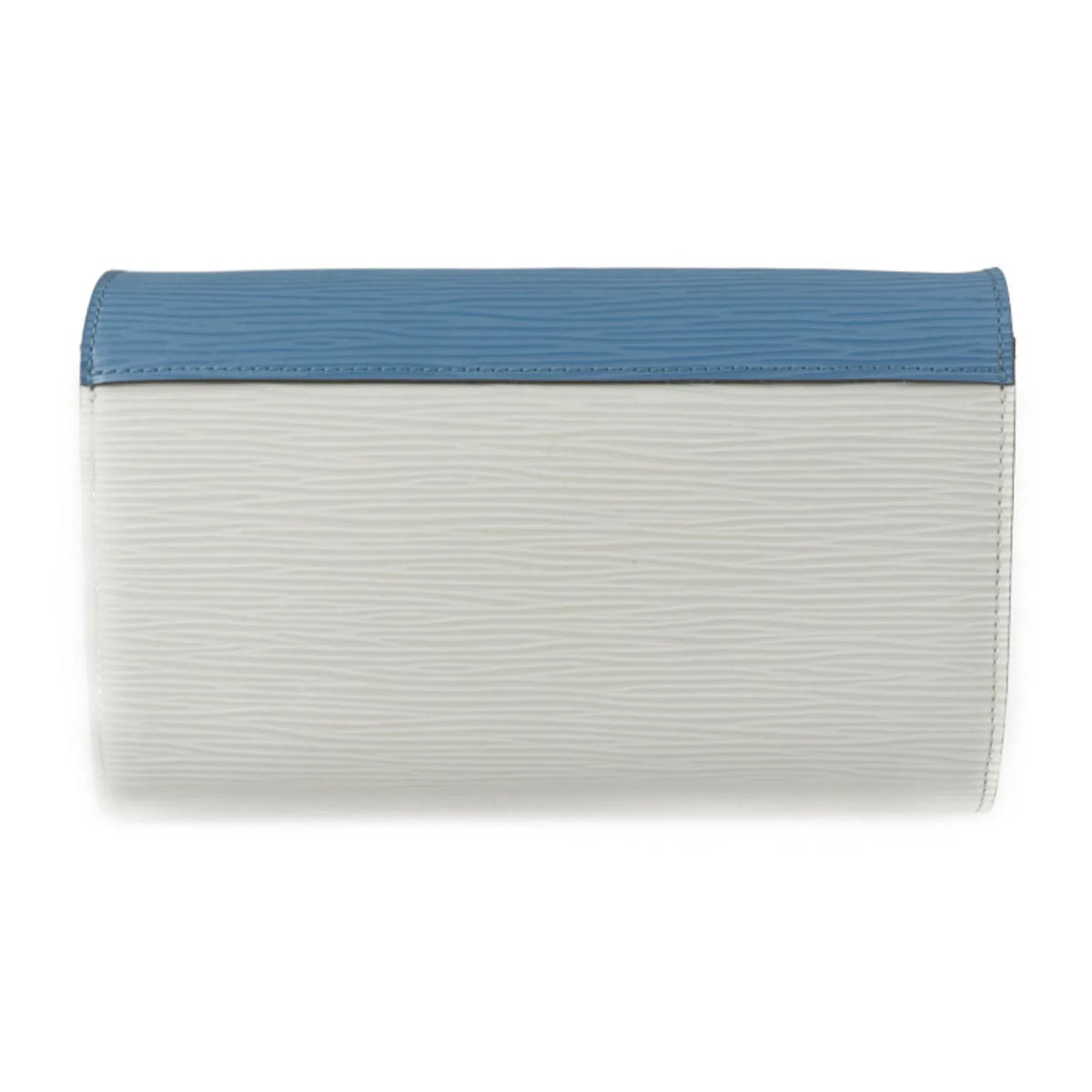 Wallet Shoulder Tribal Mask Leather VUITTON LOUIS Silver White (Good) Pre-Owned Louis Blue Hardware Bag Chain Vuitton Series Epi Long M60795 Multicolor