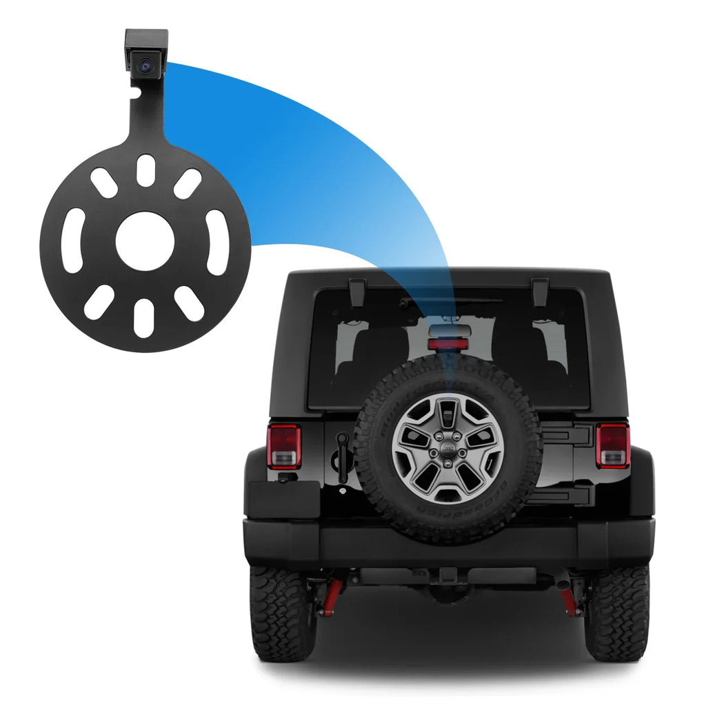 Backup Master Jeep Spare Monitor Wrangler for Camera OEM Adapter Tailgaters Mount Tire with