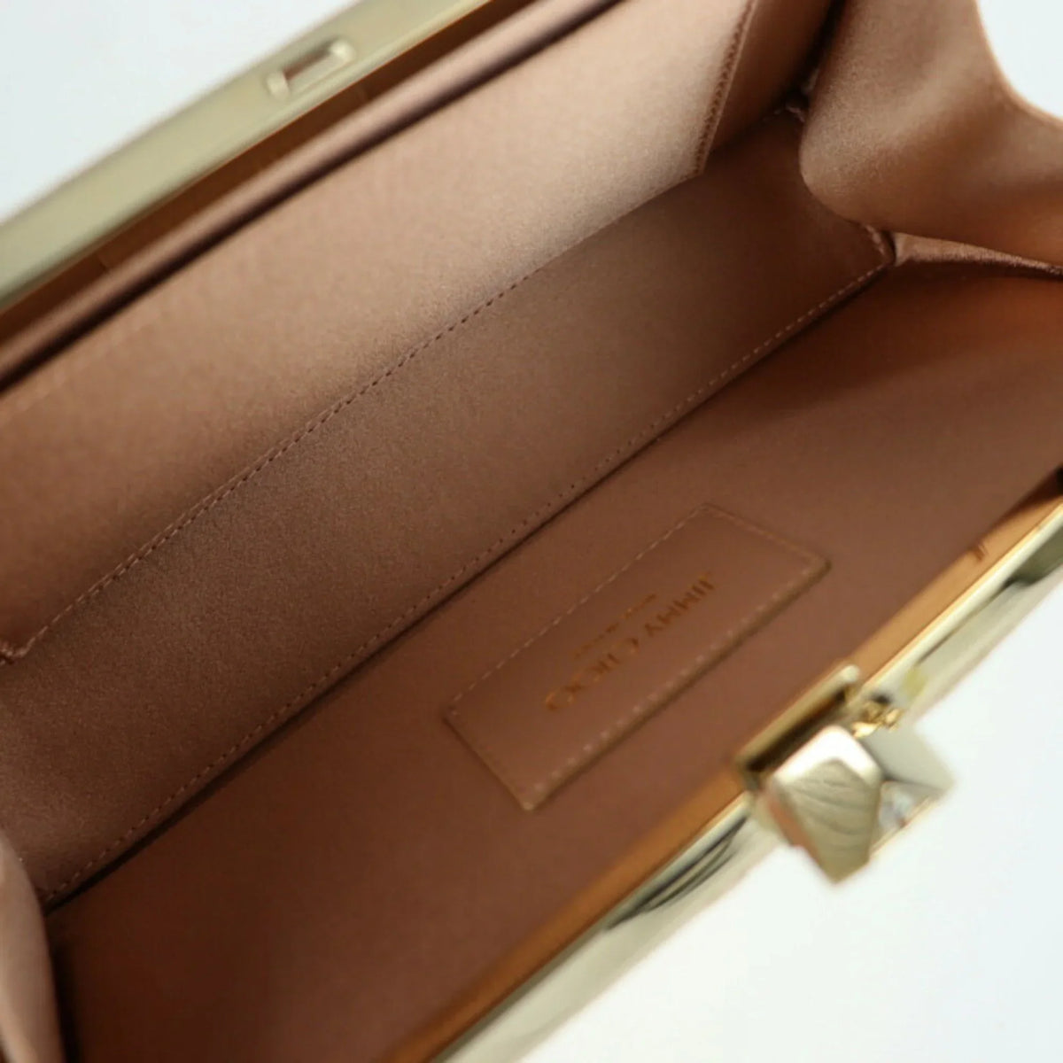 chain Choo party JIMMY canvas Celeste clutch hardware gold CHOO beige 183 bag clasp pink 2WAY Pre-Owned shoulder CELESTE (Good) Jimmy