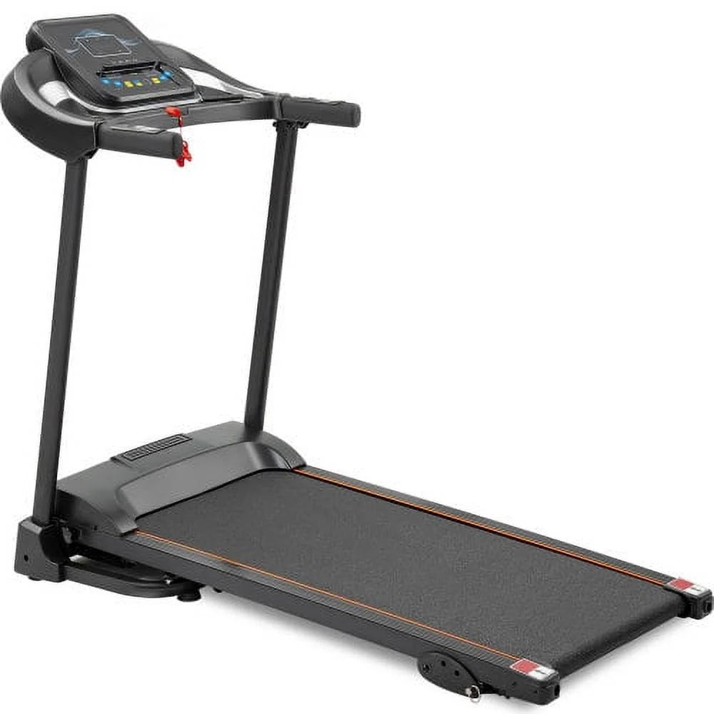 Compact Incline Folding Motorized Jogging Large and with Easy Running Audio Speakers Treadmill LCD Machine Adjuster display