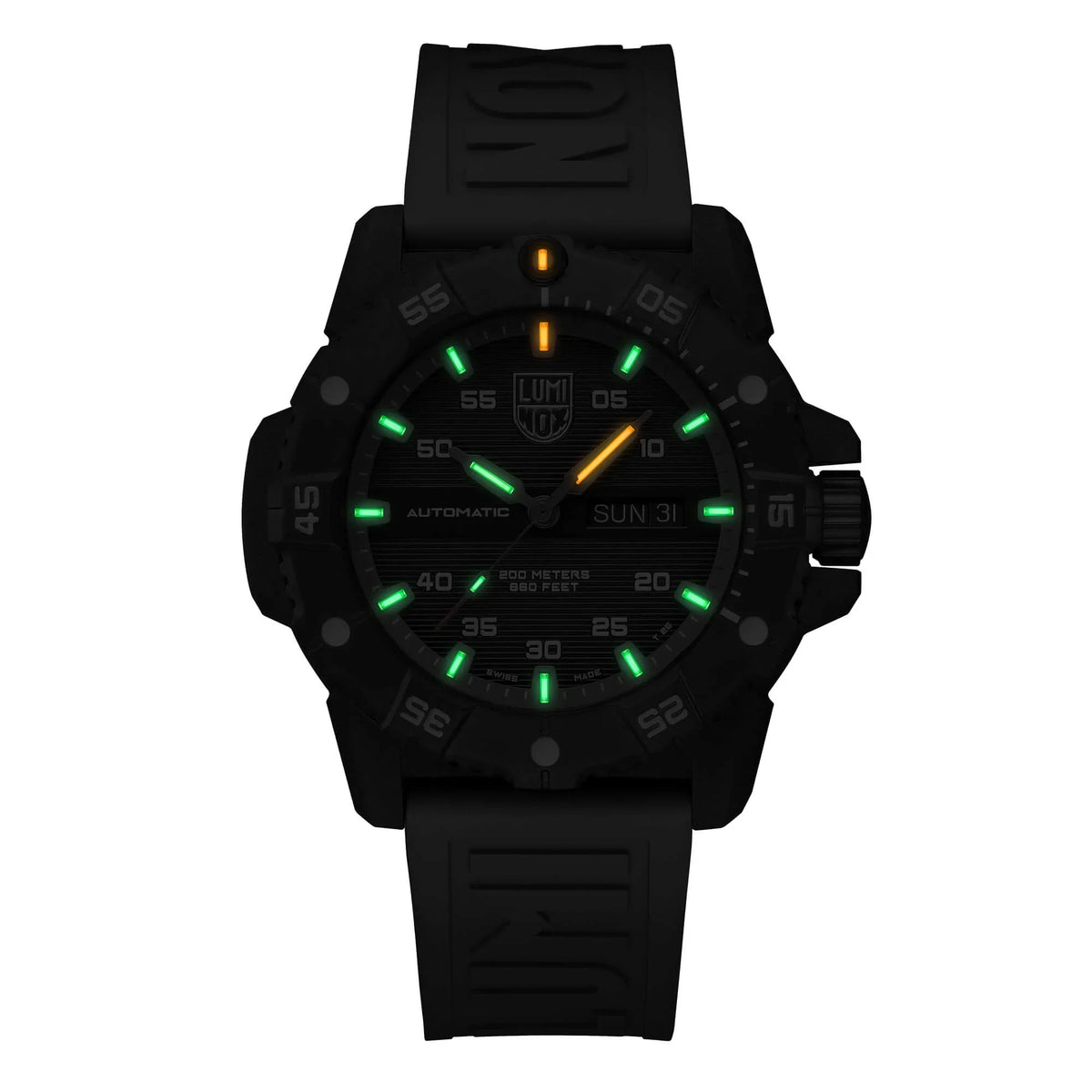 Grey Seal Carbon Watch Men's Rubber Luminox Strap Master XS.3862