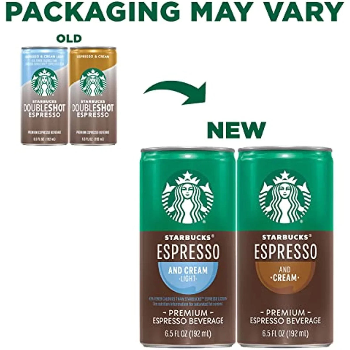 Coffee, Ready Drink Vary) 6.5Oz (Packaging Pack) Light, To & Cans (12 May Starbucks Espresso Cream