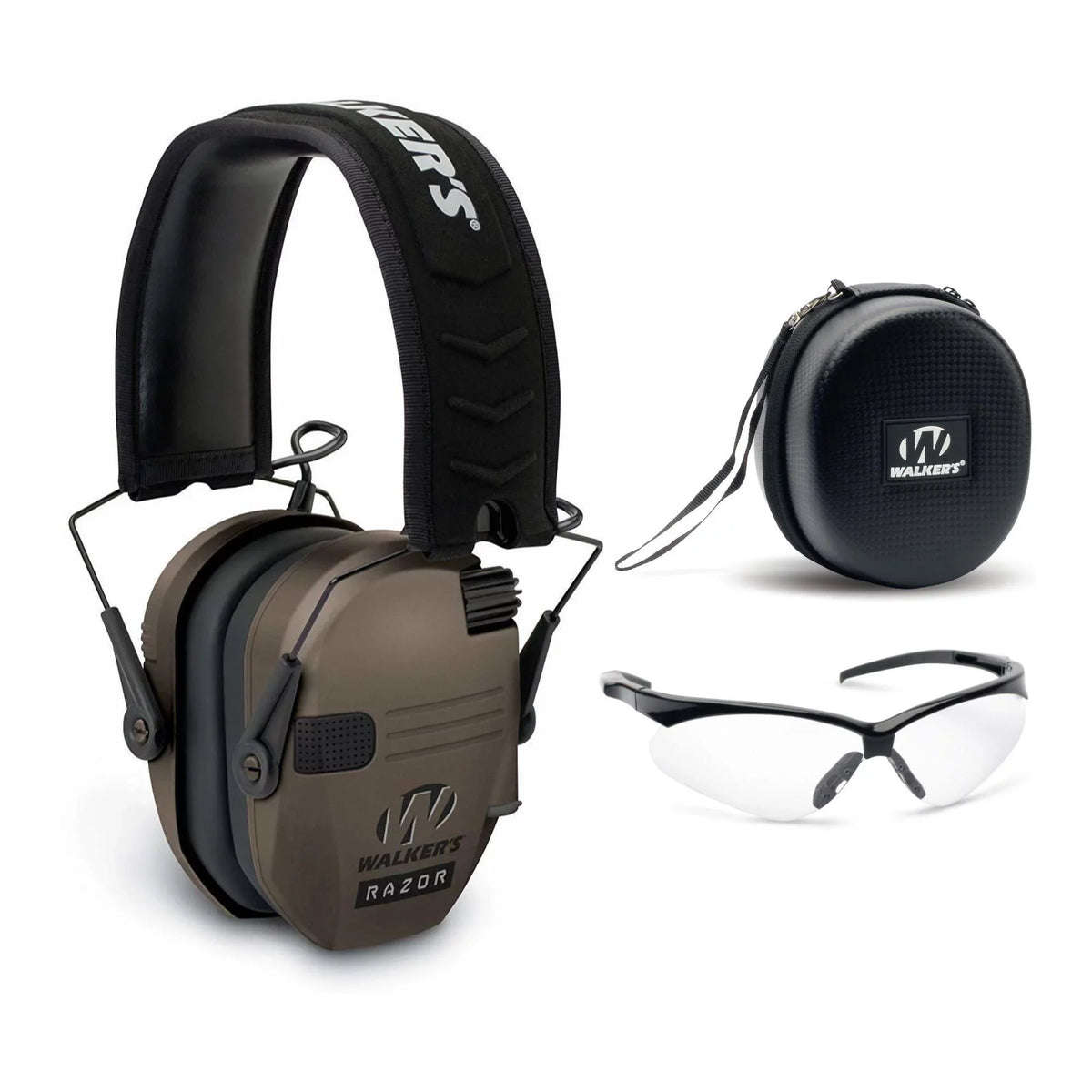 Earth) Glasses Electronic w/ Walkers (Flat Razor Case and Muff Slim Dark