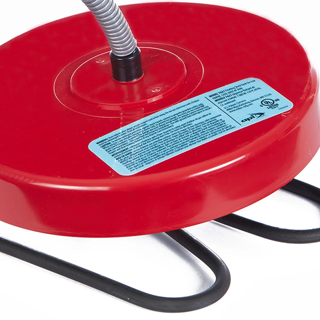 Red Heater, Deicer Stock Winter Floating API 1000 Watt & Thermostatic Tank