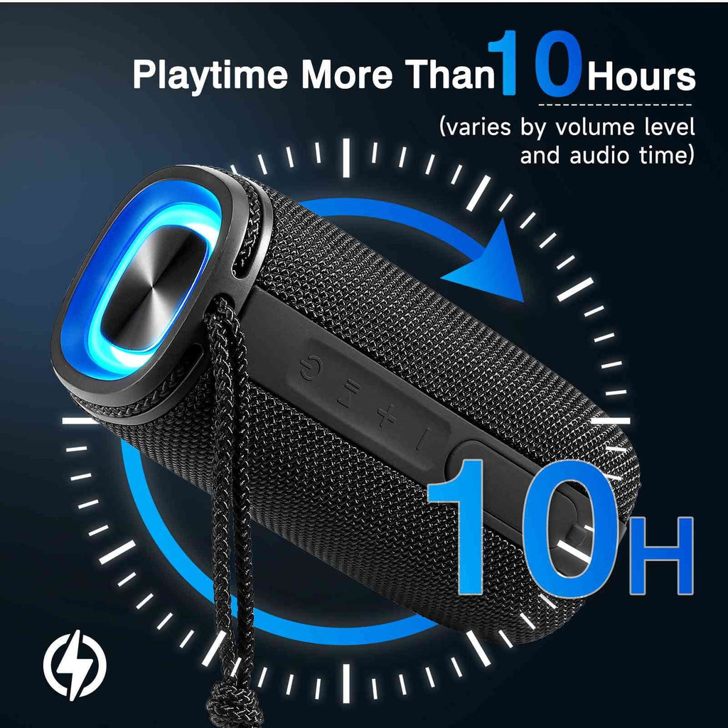 with Bass, Black Waterproof Sound - BT5.3, Pairing, Surround Speakers IPX5 LG Speaker UrbanX for Bluetooth Speaker, X808 Portable True HD Punchy Wireless 360° W41+
