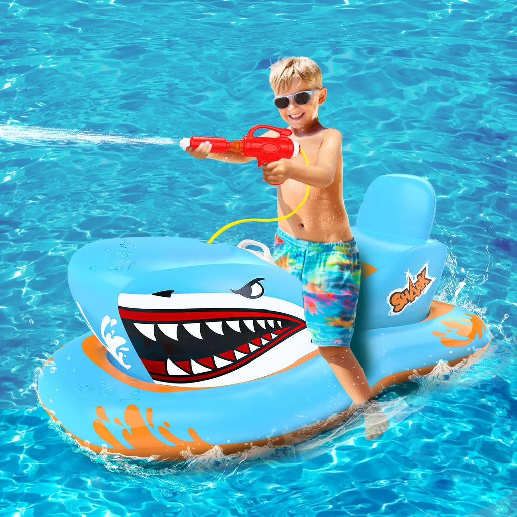 Pool for Pool Game Toys Pool Kids,Shark Boys 3-12 Waterpistol Age Girls with Kid Floats Ride-on for