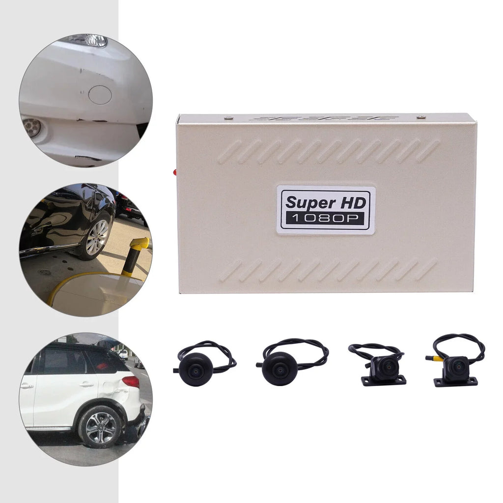 4 Universal Camera Rear View Panoramic System 1080P Kit OUKANING Panoramic Car Car 360° Recorder DVR Cameras