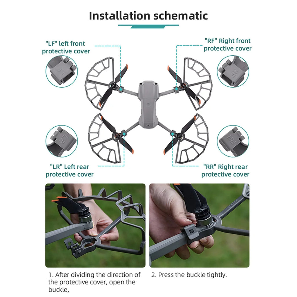 Drone Mavic Protection DJI Guard Accessories F Ring Pro Drone Propeller 11 Propeller Protection ZiSUGP Drone Leaf 2/Air 2S For Air