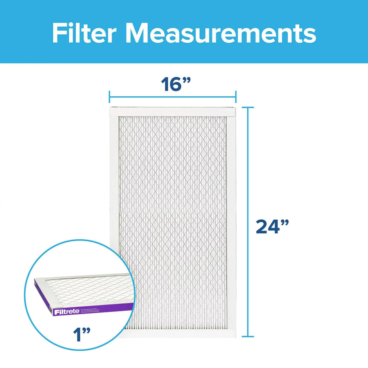 16x24x1, dimensions 15.81 (exact MPR Filter, AC 23.81 Healthy x Living Filtrete x Allergen, 6-Pack Air 0.78) Furnace 1500, Ultra