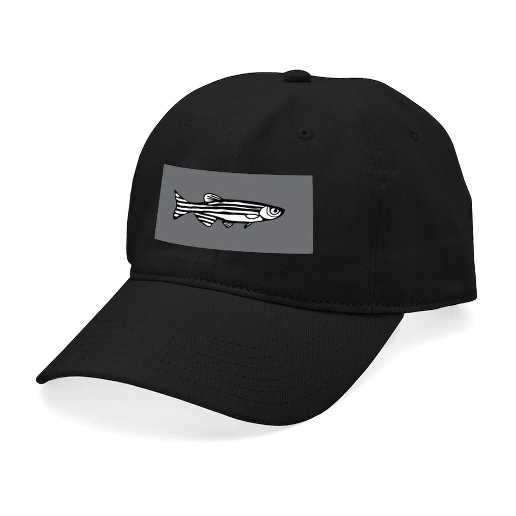 Cap - Adjustable Zebrafish Canvas Hat Black Black CafePress - Cotton Printed Baseball