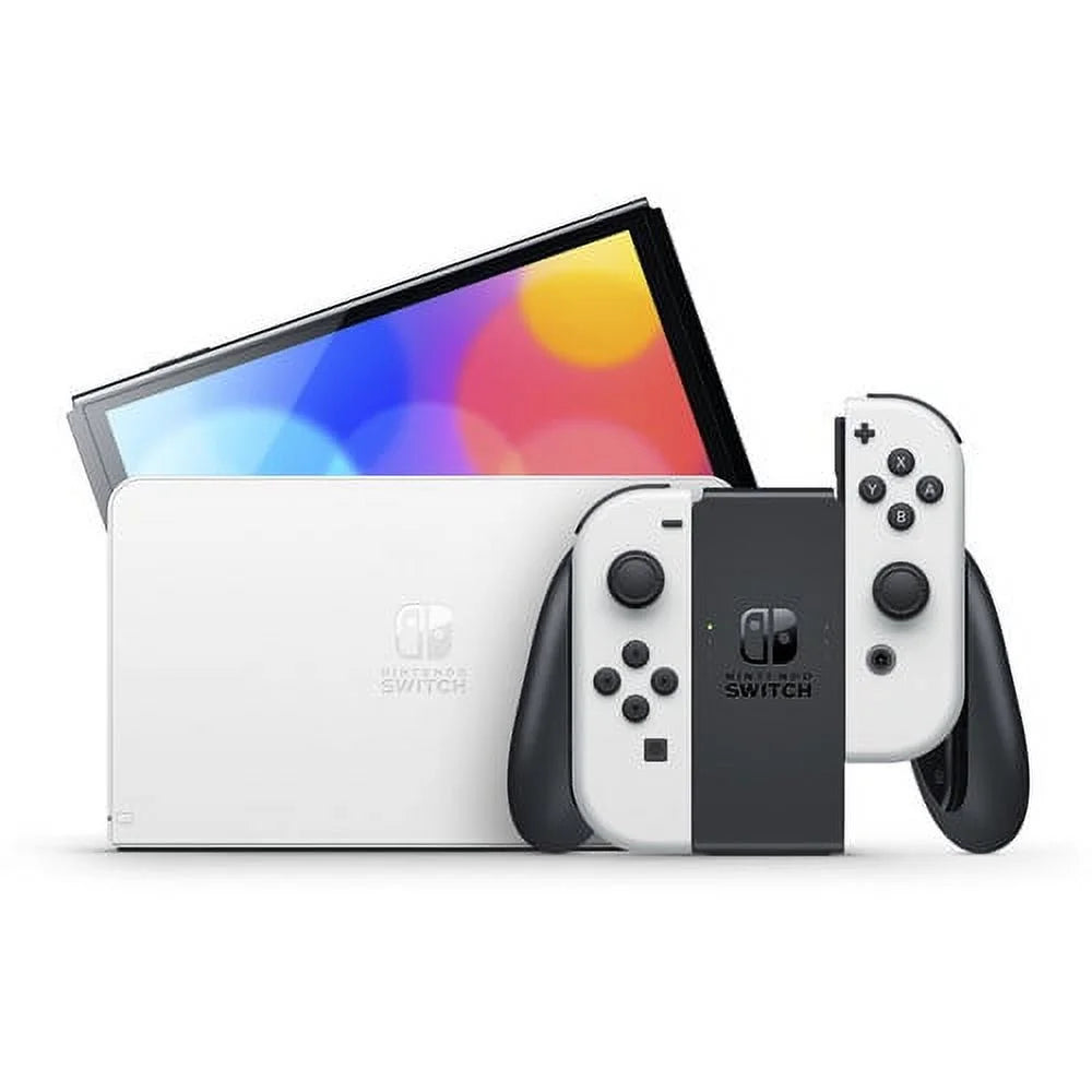 with Nintendo Game Switch 8 OLED Kart White Mario Deluxe
