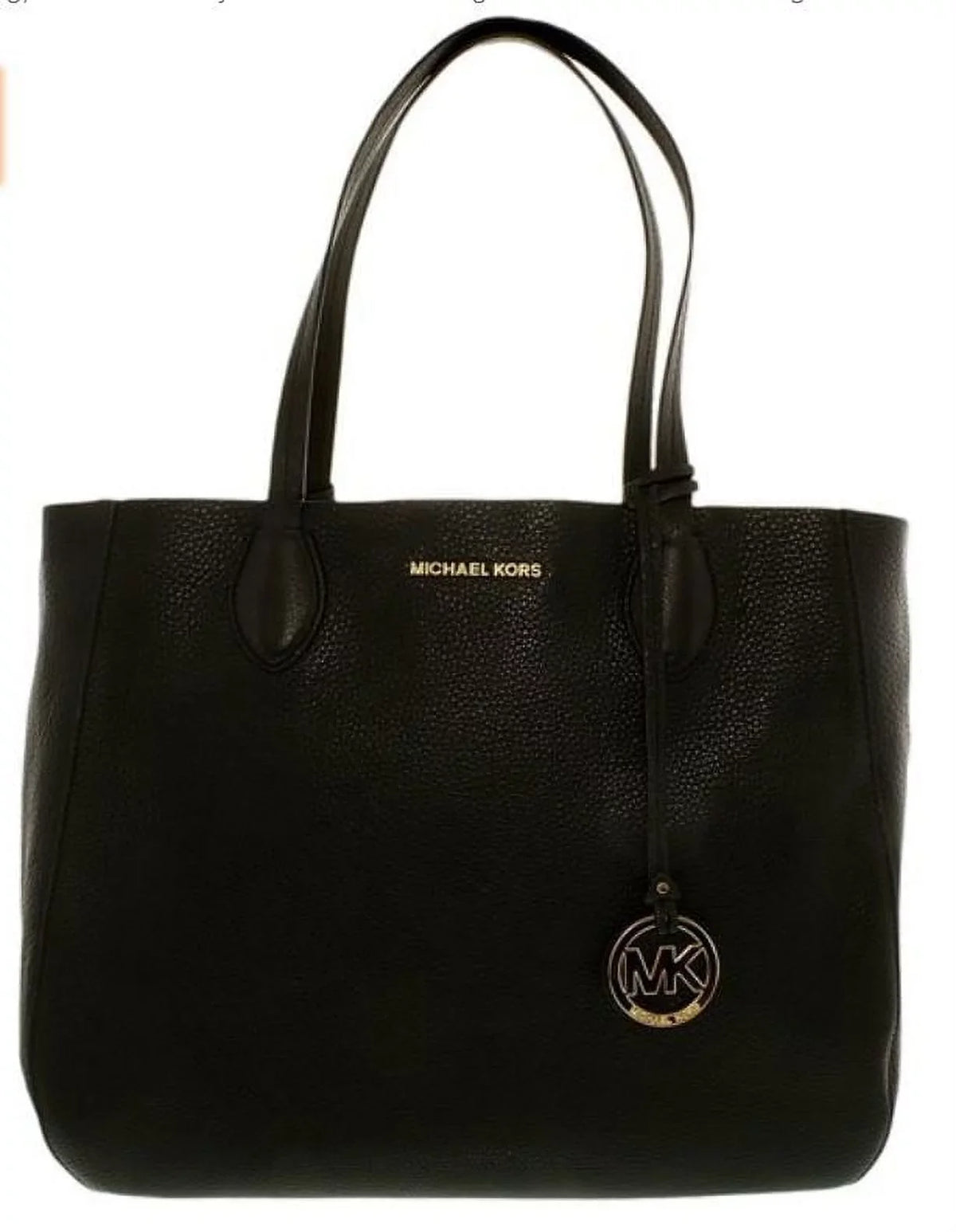 Michael Carryall Mae Women's Leather - … Tote Kors Shoulder Black/Pale Leather Soft Large Gold
