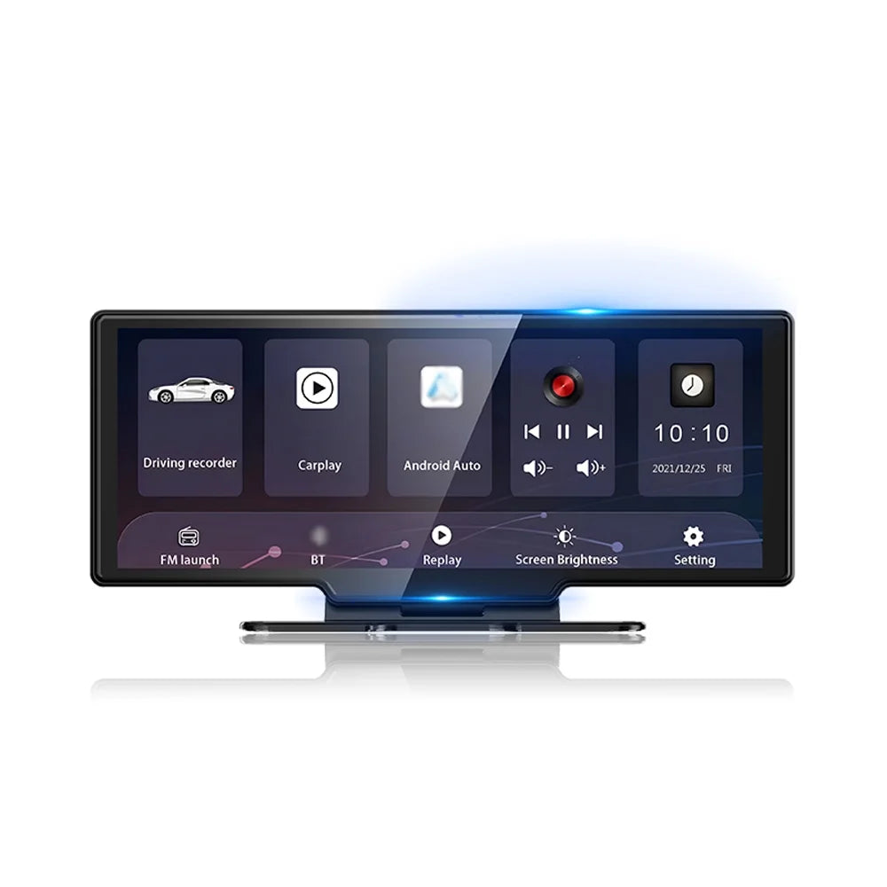 Monitor WiFi Recording for Support Recorder G-Sensing Calling Driving Loop Hands-Free Touchscreen 10.26 Android Rear Built-in DVR Camera Shinysix Parking Auto Dash Carplay 4K Inch Front with &