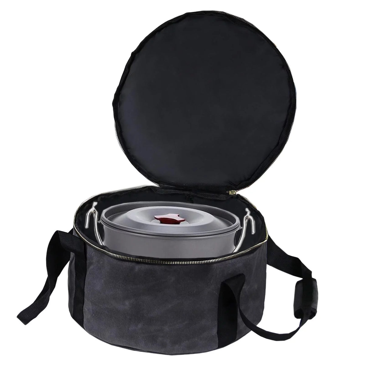 Multipurpose ,Outdoor Camping for Bag Oven Carry - Storage ,Fishing Bag Cookware Activities Accessories BBQ Dutch Gray Container 12" Handbag Durable