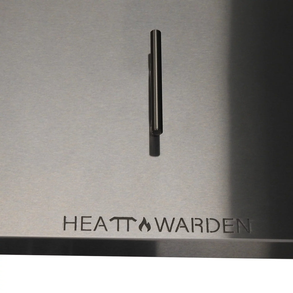 Heat Warden Steel Rectangle Deflector Fire in Stainless Pit Heat
