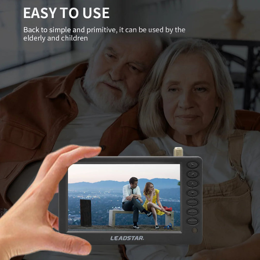 and LEADSTAR Player, D5 Pocket-Sized Playback, - Screen, Car Includes Television, Portable TF Disk TV 5-inch Multimedia U ATSC Card Player Digital Control Remote Radio,