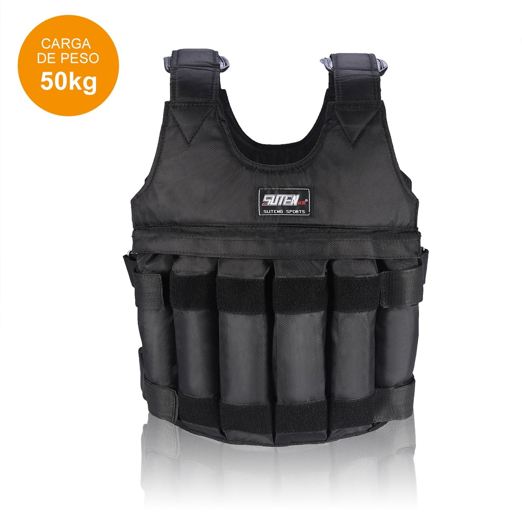 Exercise Adjustable Workout Boxing Vest 12pcs Jacket Vest with 50KG/110lbs Weight Pouches Fitness Training Weighted