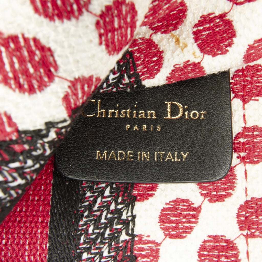 Fabric Tote Dioramour Pre-Owned Bag Red Dior Unisex Canvas Authenticated (Good) Tote Mini Book