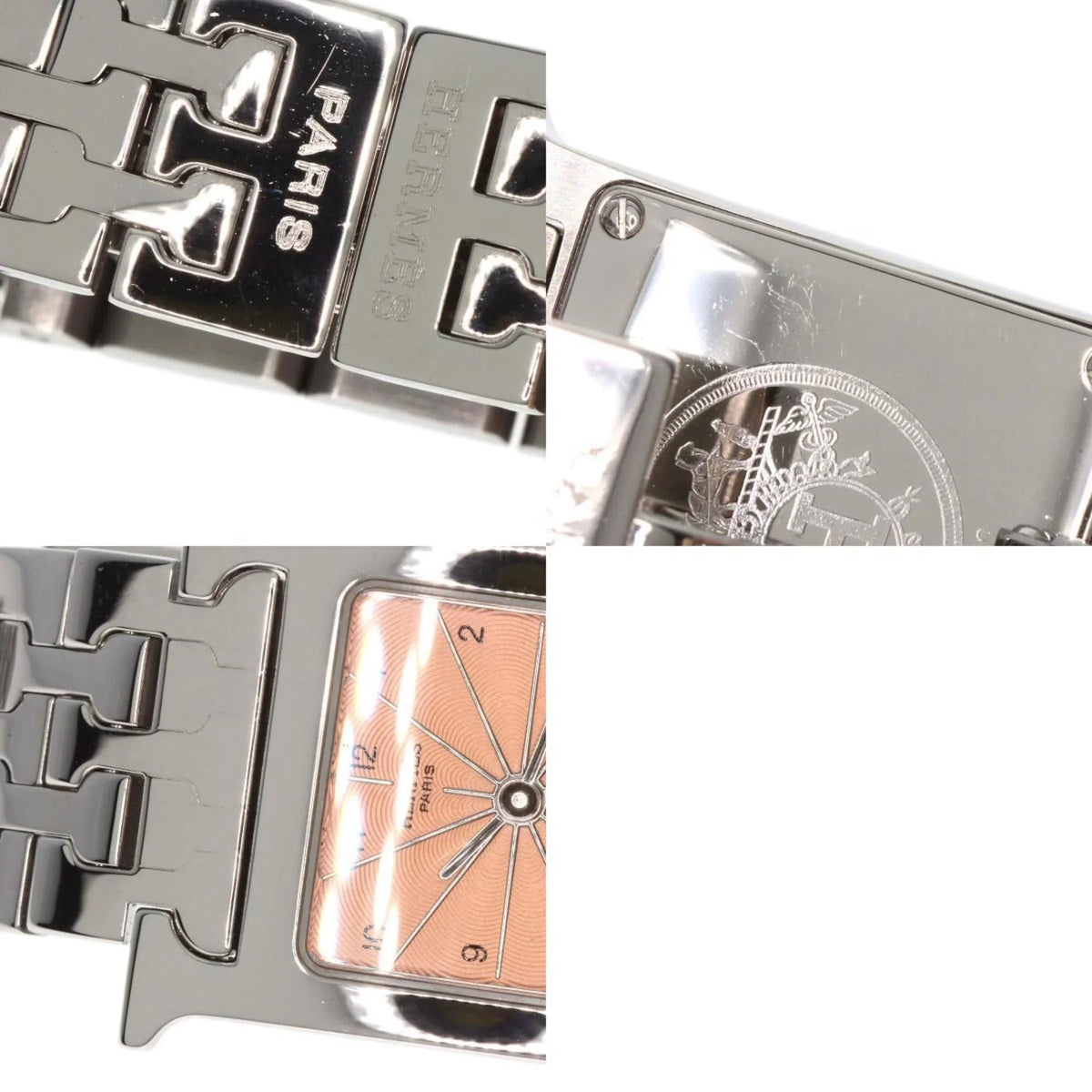 Hermes Watch HH1.210 Pre-Owned Wristwatch HERMES Steel/SS Stainless (Good) Ladies H