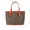 Michael Tote Sangria) Logo (Dark Travel Jet Kors Top-Zip Bag Extra-Small Set
