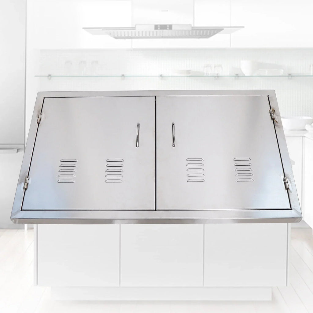 Outdoor Steel Cabinet Kitchen Doors BBQ 21" 36" Doors Island x Stainless Access