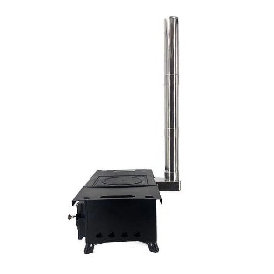 Survival Stove Heating with & Portable Chimney for Camping Wild Outdoor Pipe, ECUTEE Wood Tool Cooking